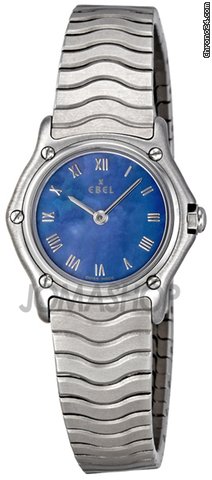 Ebel Sport Classic Grey Mother of Pearl Steel Ladies Watch 9157111-9325