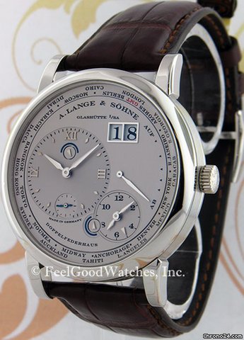 A. Lange & Sohne 116.025 Lange 1 Timezone, Platinum