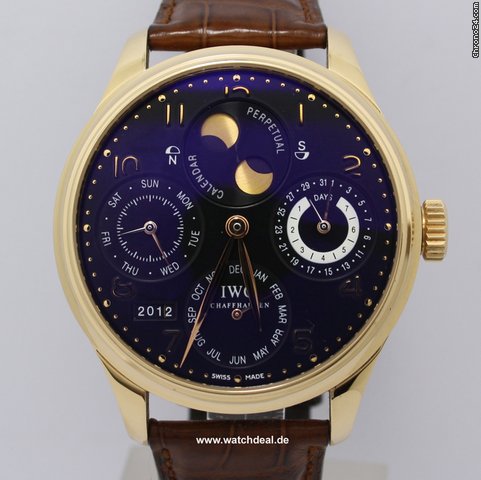 IWC Ewiger Kalender Rotgold Ref.5021 mit B+P