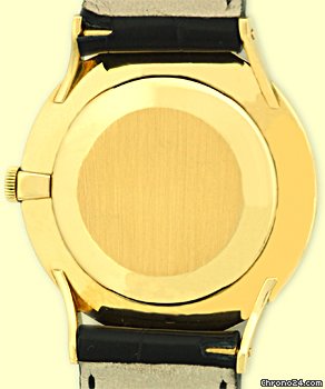 replica Patek Philippe Gent's Vintage 18K Yellow Gold  Calatrava Strapwatch Oyster/Silver Dial with Gold Baton Markers, Acrylic Crystal WATCHES 1 