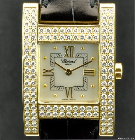 Chopard 18k Yellow Gold MOP Dial Ladies "H" Watch 13/6818