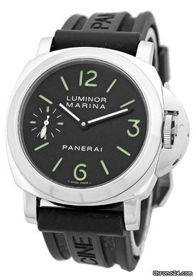 Panerai Gent's Stainless Steel  PAM 111 Luminor Marina Strapwatch