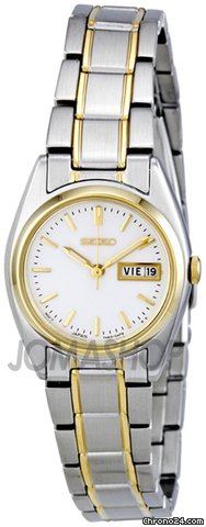 Seiko White Dial Two-tone Stainless Steel Ladies Watch SXA118