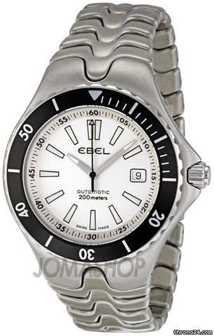 Ebel Sportwave Diver White Dial Mens Watch 1215462