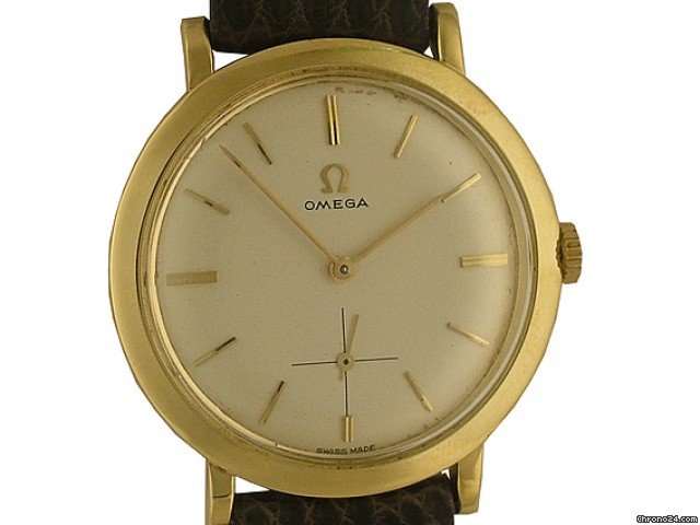Omega kleine Sekunde Handaufzug 18kt Gelbgold Vintage32mm