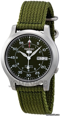Seiko 5 Military Green Dial Automatic Mens Watch SNK805K2
