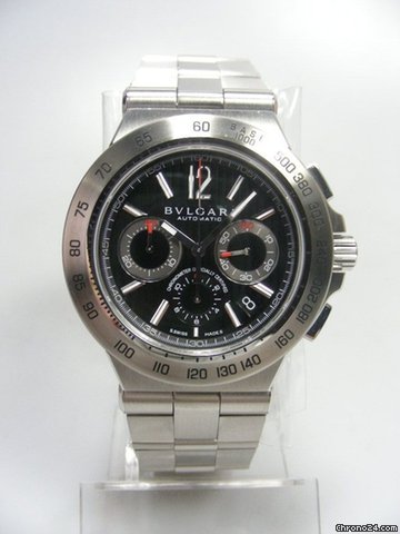 Bulgari Diagono Professional chronographe complet acier cadran noir