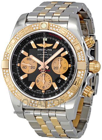 Breitling Chronomat Black Dial Automatic Two-tone Mens Watch CB0110AA/B968
