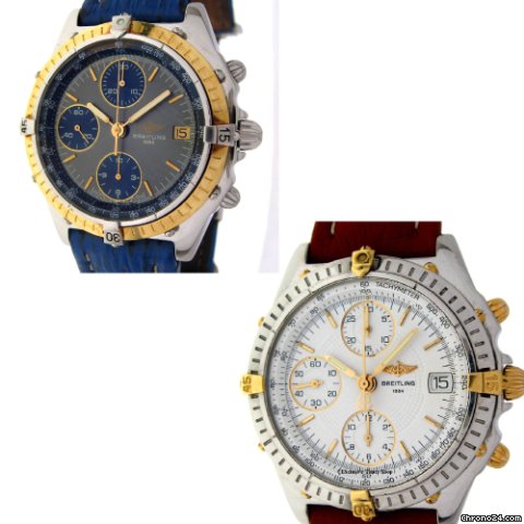 Breitling 2x Chronomat Chronograph  Steel-Gold  and Bi-color from