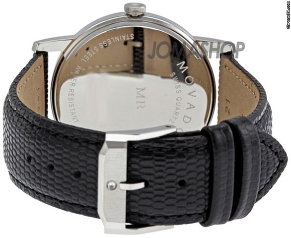 replica Movado Museum Black Dial Black Leather Strap Mens Watch 2100002 WATCHES 1 