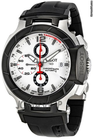 Tissot T Race Chronograph Black Rubber Strap Mens Watch T0484272703700