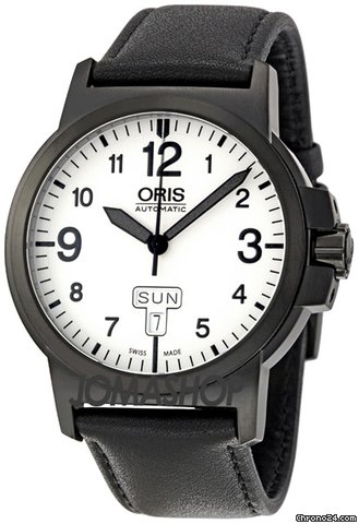 Oris BC3 Sportsman Black DLC Case and Leather Strap Mens Watch 735-7641-4766LS