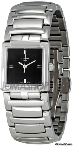 Tissot T-Evocation Black Dial Stainless Steel Ladies Watch T0513101105100
