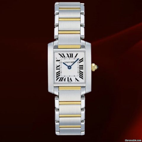 Cartier Tank Francaise Small Size Acciaio E Oro Giallo Nuovo Box & Paper