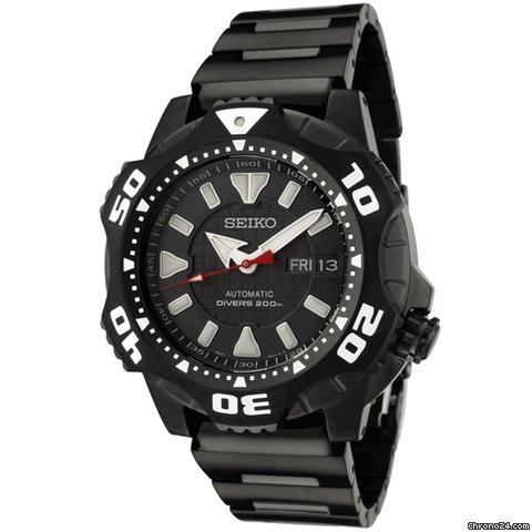 Seiko Black Ion-plated Stainless Steel Mens Watch SKZ285