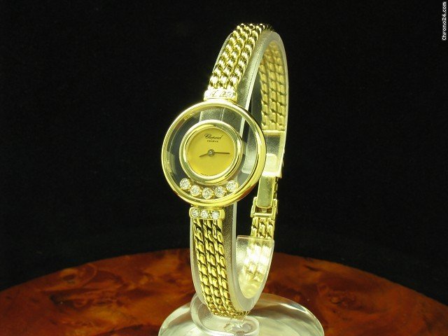 Chopard Happy Diamonds 18kt Gold Damenuhr Mit Brillant Besatz