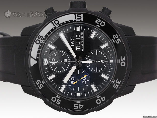 IWC Aquatimer Chronograph - "Galapagos" Limited Edition - 44mm Black Rubber-Coated Stainless Steel - Brand New In Box
