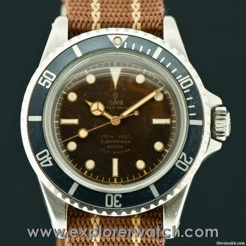 Tudor SUBMARINER 7928 PCG BROWN DIAL