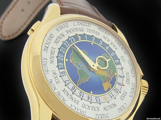 Patek Philippe Rare Yellow Gold Cloisonne World Time  5131J