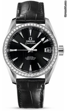 Omega Seamaster Aqua Terra Chronometer 38.5 mm Stainless Steel On Leather