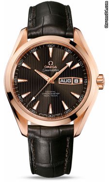 Omega Seamaster Aqua Terra Annual Calendar Red Gold