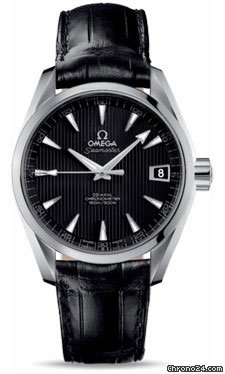 Omega Seamaster Aqua Terra Chronometer 38.5 mm Stainless Steel On Leather