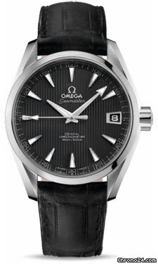 Omega Seamaster Aqua Terra Chronometer 38.5 mm Stainless Steel On Leather