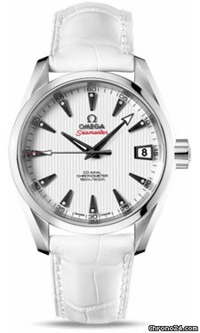 Omega Seamaster Aqua Terra Chronometer 38.5 mm Stainless Steel On Leather
