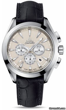 Omega Seamaster Aqua Terra Chronograph Stainless Steel On Leather