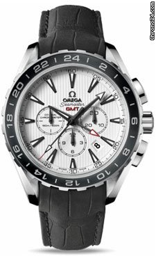 Omega Seamaster Aqua Terra Chronograph Stainless Steel On Leather