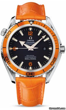 Omega Seamaster Planet Ocean Big Size Stainless Steel On Leather