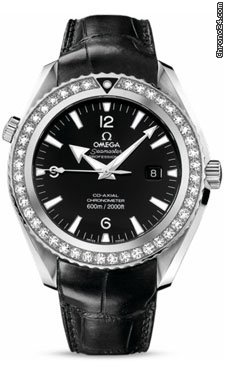 Omega Seamaster Planet Ocean Big Size Stainless Steel On Leather