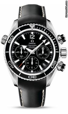 Omega Seamaster Planet Ocean Chrono 37.5 mm Stainless Steel On Leather