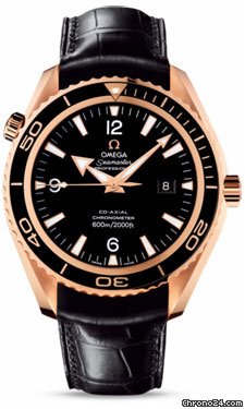 Omega Seamaster Planet Ocean Big Size Red Gold On Leather