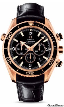 Omega Seamaster Planet Ocean Chrono 45.5 mm Red Gold On Leather