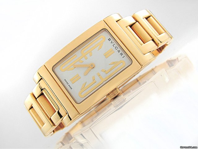 Bulgari "RETTANGOLO" 750/- Gelbgold Quarz