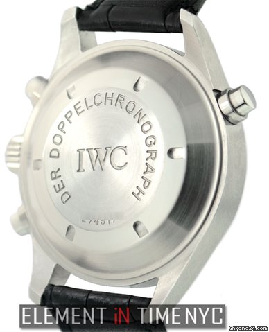 replica IWC Pilot Doppel Chronograph Silver Spitfire Dial IW3713-43 WATCHES 1 