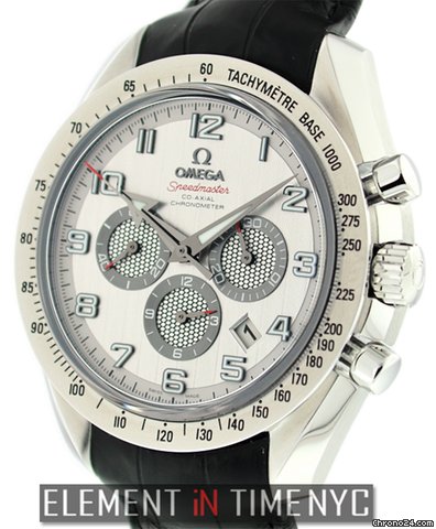Omega Speedmaster Broad Arrow Chronograph Silver Dial NIB