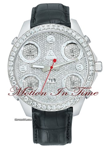 Jacob & Co. FIVE TIMEZONE "ALL DIAMOND" 47mm AUTOMATIC SPECIAL EDITION