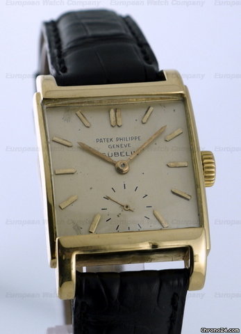 Patek Philippe 2476 Rectangular "Bombe"  18K YG