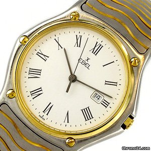Ebel "Classic Wave", medium, Stahl/Gold