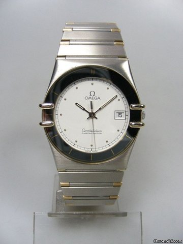 Omega Constellation grande taille or/acier cadran blanc