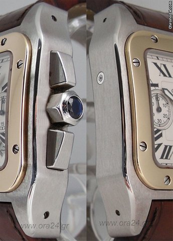replica Cartier Santos 100 XL Chronograph Gold/Steel WATCHES 1 