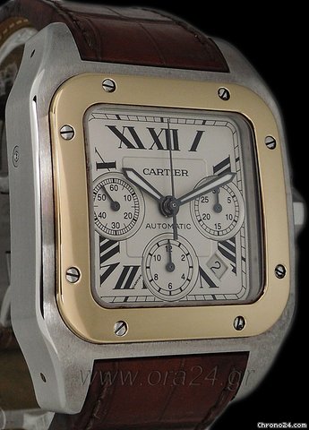 Cartier Santos 100 XL Chronograph Gold/Steel