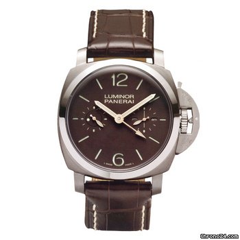 Panerai Luminor 1950 Brown Dial GMT Mechanical Mens Watch PAM00306