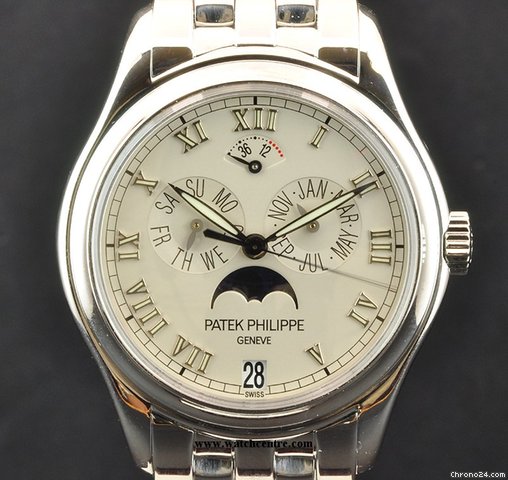 Patek Philippe 18k White Gold Annual Calendar B&P 5036/1G