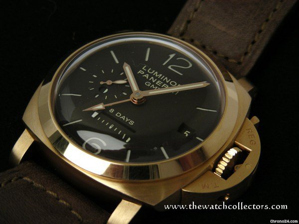 replica Panerai Very Rare Luminor Marina 1950 Pink Gold Chocolate Dial "PAM 289" Full Set  2011 WATCHES 1 