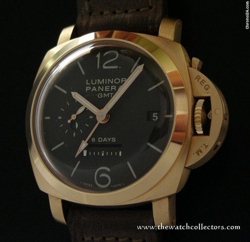 Panerai Very Rare Luminor Marina 1950 Pink Gold Chocolate Dial "PAM 289" Full Set  2011