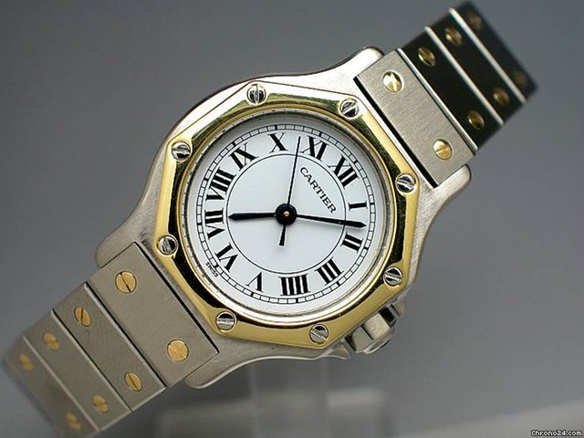 Cartier "Santos Automatique" Edelstahl/Gelbgold - TOP ANGEBOT