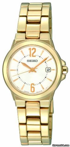 Seiko Quartz Gold-tone Stainless Steel Ladies Watch SXDC90